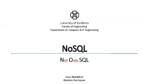 Sql nosql Sql nosql