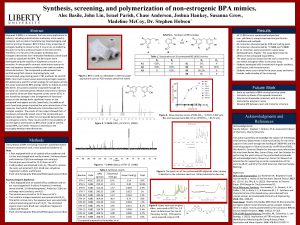 Synthesis screening and polymerization of nonestrogenic BPA mimics