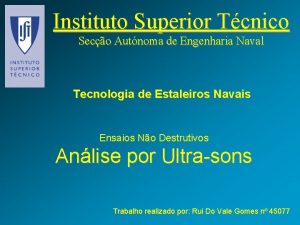 Instituto Superior Tcnico Seco Autnoma de Engenharia Naval