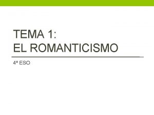 Esquema del romanticismo literatura 4 eso pdf