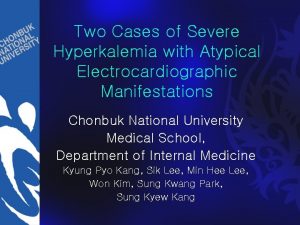 Hyperkalemia ecg