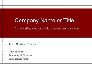 Company name title Company name title