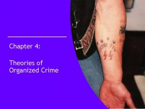 Chapter 4 Theories of Organized Crime Chapter Outline