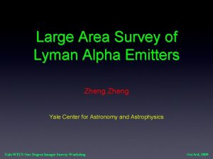 Lyman alpha blobs