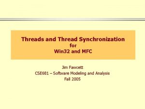 Mfc critical section Mfc critical section