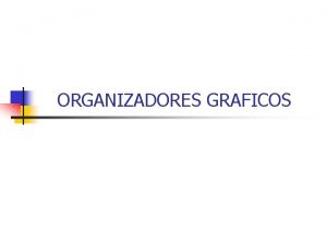 ORGANIZADORES GRAFICOS Qu es un Organizador Grfico n