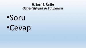 6 Snf 1 nite Gne Sistemi ve Tutulmalar