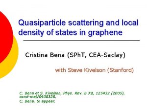 Quasiparticle scattering and local density of states in