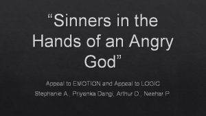 Sinners in the Hands of an Angry God