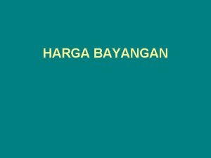 Harga bayangan