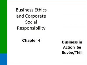 Csr and business ethics