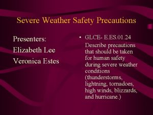 Severe weather safety precautions worksheet