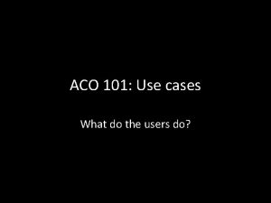 Use case 101