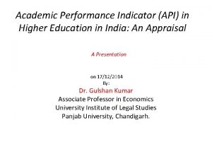 Academic performance indicators