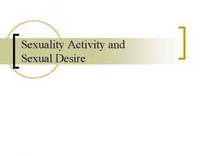 Sexual desire examples
