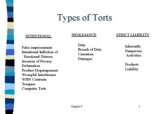 Tort types