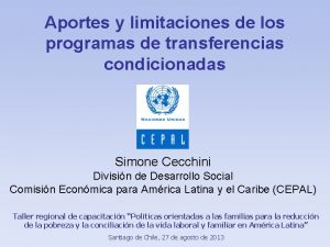 Aportes y limitaciones de los programas de transferencias