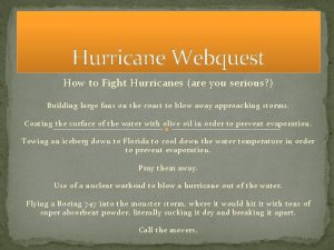 Hurricane katrina webquest