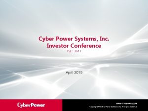 Cyber power solutions