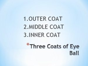 1 OUTER COAT 2 MIDDLE COAT 3 INNER