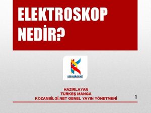 Elektroskop nedir