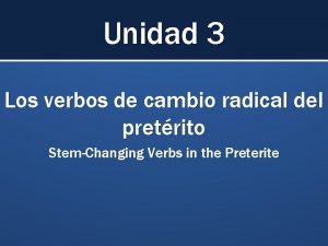 Verbos de cambio radical