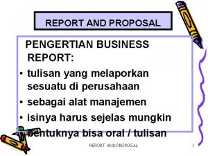Tulisan report