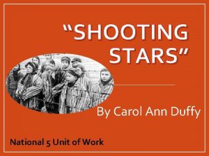Shooting stars analysis Shooting stars analysis