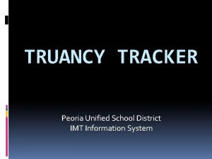 Truancy tracker