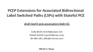 PCEP Extensions for Associated Bidirectional Label Switched Paths