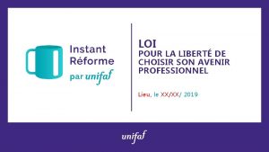 LOI POUR LA LIBERT DE CHOISIR SON AVENIR