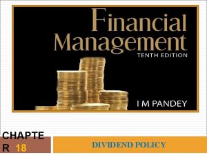 Objectives of dividend policy