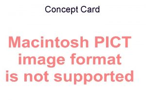 Concept card example