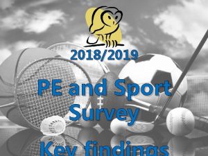 20182019 PE and Sport Survey Kilburn Junior School