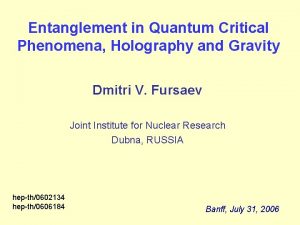 Entanglement in Quantum Critical Phenomena Holography and Gravity