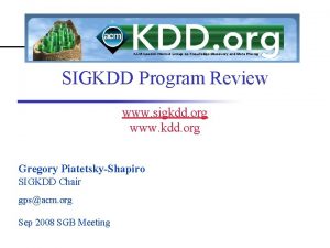 Sigkdd membership