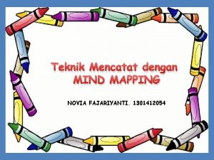 Mind mapping adalah teknik mencatat melalui