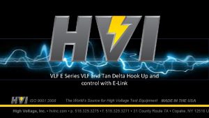 VLF E Series VLF and Tan Delta Hook