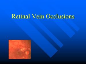 Retinal Vein Occlusions Morphology CRVO n BRVO n