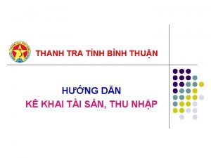 THANH TRA TNH BNH THUN HNG DN K