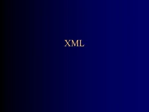 What is xml stand for