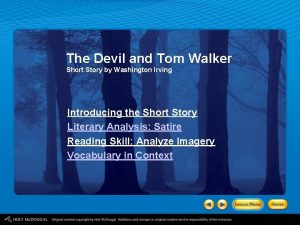 Satire in the devil and tom walker