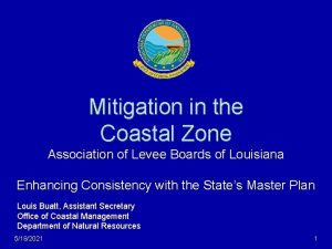 Mitigation in the Coastal Zone Association of Levee