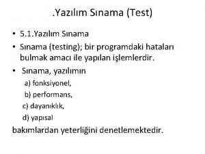 Yazlm Snama Test 5 1 Yazlm Snama Snama