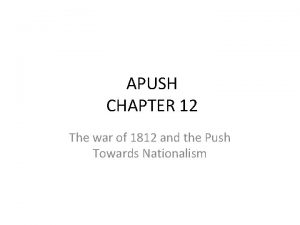 Apush chapter 12