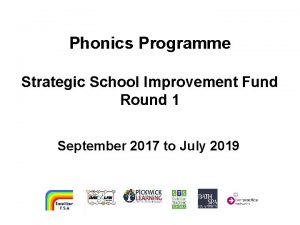 Strategic school improvement fund round 3