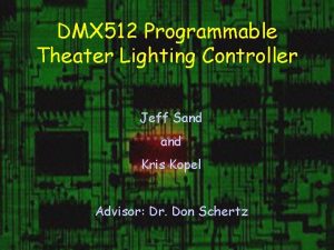 DMX 512 Programmable Theater Lighting Controller Jeff Sand