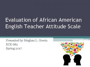 African american english teacher