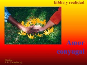 Biblia y realidad Amor conyugal Diseo J L