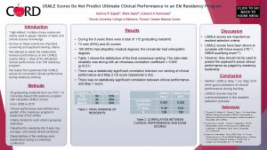 USMLE Scores Do Not Predict Ultimate Clinical Performance